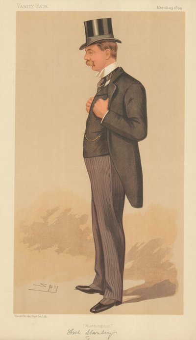 Lord Stanley MP, Westhoughton, 29. März 1894, Vanity Fair Karikatur von Leslie Matthew Ward